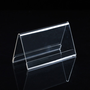 ป้ายชื่ออะคริลิคทรงวี W001 แบบสองด้าน โปร่งใส สำหรับใช้กับโต๊ะประชุม - Product Image 3