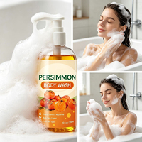 Gel Douche Déodorant Naturel 300ml en Gros, Contrôle du Sébum, Soulagement de l'Acné du Dos, Lavant Corporel au Kaki