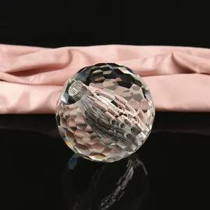 Bola de vidro cristal do corte facetado atacado para acessórios da lâmpada