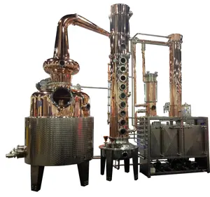 1200L Gin distilling brandy Alcohol Distiller Whiskey producing Rum still Copper Pot Still Distillation for sale