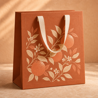 Sacs en papier personnalisés haut de gamme pour produits de beauté avec poignées en ruban, fabrication artisanale de qualité supérieure et sacs de shopping laminés brillants