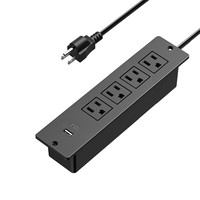 Prise d'alimentation encastrée à tiroir encastré Prise de courant de bureau avec meubles USB-A ports USB-C pour bureau de conférence