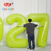 Ballon géant coloré en nylon de 2 m (78 pouces) avec numéro 2026 2027 personnalisé, pour le Nouvel An, les festivals, la décoration de la maison et les anniversaires