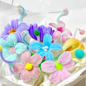 100 Peças de Hastes de <span class=keywords><strong>Chenille</strong></span> Coloridas Sortidas para Artesanato DIY de Flores para o Dia dos Namorados - Kit de Limpa-Cachimbo para Artesanato - Product Image 5