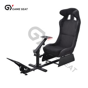 GY044 Asiento negro plegable Coche Juego de carreras Silla Simulador de conducción Asiento Cabina para modelos universales - Product Image 1