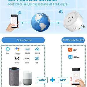 En Oferta, <span class=keywords><strong>Enchufe</strong></span> <span class=keywords><strong>Inteligente</strong></span> Wifi Estándar Estadounidense <span class=keywords><strong>Gosund</strong></span>, Tuya Smart Life, Compatible con Google Home y Alexa, Mini <span class=keywords><strong>Enchufe</strong></span> <span class=keywords><strong>Inteligente</strong></span>, Corriente Nominal de 10A - Product Image 2