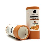 Tube en papier kraft biodégradable de qualité alimentaire, personnalisable avec logo, pour baume à lèvres, déodorant stick, emballage cosmétique.