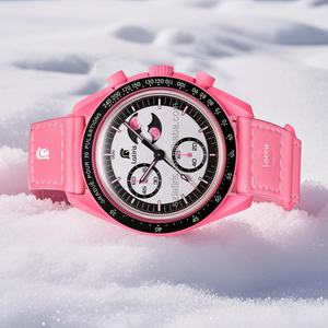 นาฬิกาควอตซ์ผู้หญิงสุดหรู ขายส่ง นาฬิกากันน้ำลายดาวเคราะห์และดวงจันทร์ สำหรับสุภาพสตรี รับผลิตแบบ OEM ODM - Product Image 2