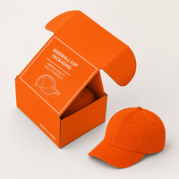 Boîte d'expédition postale en carton ondulé avec impression de logo personnalisé de luxe, auto-adhésive, pour casquette de baseball, emballage de vêtements
