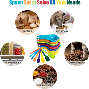 Sản Phẩm Mới Cốc Và Thìa Đo Lường Bằng Nhựa Có Màu Trộn Với 15 Miếng - Product Image 5