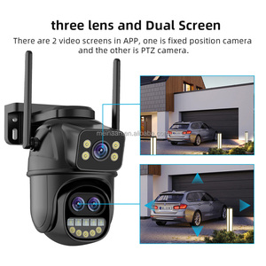 12MP 6K ICSee <span class=keywords><strong>APP</strong></span> 3 lentes 8X <span class=keywords><strong>Zoom</strong></span> óptico exterior impermeable inalámbrico WiFi red IP PTZ CCTV WiFi cámara <span class=keywords><strong>de</strong></span> seguridad para el hogar - Product Image 2