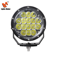 Support en acier inoxydable de qualité marine, lampe de travail LED ronde 80W, faisceau spot de 5,0 pouces, phare antibrouillard pour machines de construction LML-5080B