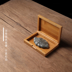 Caja de Almacenamiento de Bambú 14.5x10x3cm con Tapa Magnética, Organizador de Joyas Portátil, Caja de Madera Minimalista - Product Image 3