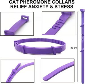 4パック 天然成分配合 調整可能 ラベンダーの香り リラックス ペット用 不安軽減 鎮静カラー 猫 犬用 - Product Image 5