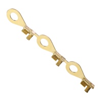 Konektor Terminal Crimp Tanpa Insulasi Kawat Tembaga Kuningan Terminal Motor Otomotif Terminal Cincin 6.4Mm AWG12-14