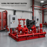 Ensemble de pompe à incendie électrique diesel à tension personnalisée 50Hz 60Hz pour projets à l'étranger