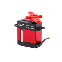 Servomoteur numérique sans noyau KST A12-610 tout métal haute pression, couple élevé 9,0 kg, pour aile de planeur télécommandé