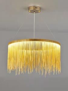 Lámpara de araña redonda de estilo postmoderno para sala de estar, luz led colgante para salón, nueva - Product Image 3