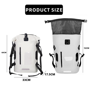 Sac étanche pour activités de plein air, sac sec pour la plongée en apnée, la natation, la pêche, le rafting, le canyoning, équipement en PVC, sac sec robuste - Product Image 4