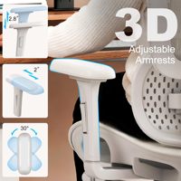 Chaise de bureau ergonomique AJUNION avec soutien lombaire dynamique, appuie-tête et accoudoirs 3D réglables, chaise de jeu pour ordinateur avec siège en mesh