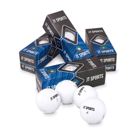 Balles de golf en Surlyn en gros pour usine, personnalisables avec logo, blanches imprimées, pour tournoi, 2, 3 ou 4 pièces, douzaine ou lot de 3 balles de golf