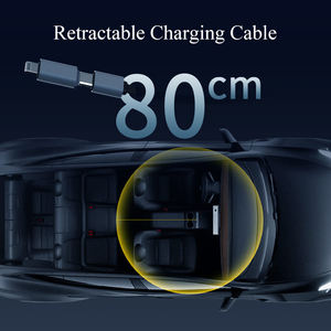 2025 nuovo modello Tesla Y/3 auto Docking Station di controllo <span class=keywords><strong>centrale</strong></span> 80CM cavo retrattile ABS Wireless ricarica Apple kit interni - Product Image 4