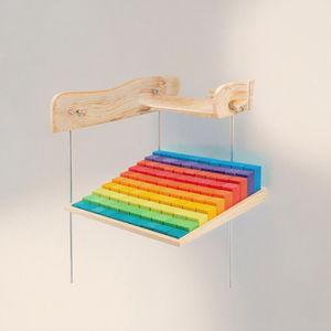 ตัวต่อไม้พลาสติก ABS ยี่ห้อ <span class=keywords><strong>KENMA</strong></span> ชุด 40 ชิ้น รูปทรงอาคารสมัยใหม่ สีรุ้ง แบบกริมม์ส ตัวต่อแบบขวางซ้อนกันเป็นพีระมิด ของเล่นเสริมพัฒนาการ - Product Image 3