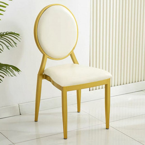 Sedie per Sale Matrimoni e Banchetti, Sedie Dorate e Argentate per Hotel, Sedie in Bambù, Sedie con Schienale Rotondo in Cristallo - Product Image 5