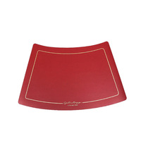 Set de table en cuir de forme irrégulière de style américain, résistant à l'huile, imperméable et isolant thermiquement, pour la maison et les restaurants