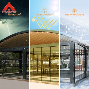 Oferta Especial: Pérgola de PVC Independiente para Gimnasio, de Aluminio, Impermeable, <span class=keywords><strong>con</strong></span> Toldo Eléctrico Plegable de Instalación en Pared, Deslizamiento Suave - Product Image 4
