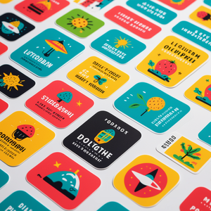 สติกเกอร์แบบกําหนดเอง Die Cut ของขวัญตกแต่งฉลากไวนิลสีสติกเกอร์กันน้ํา - Product Image 1