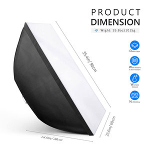 YEAH 24*35 pulgadas 60*90cm Photo Studio Soft Box Accesorios 300W Fotografía Sunlamp Rectangular Softbox con monturas, bolsa de transporte - Product Image 2