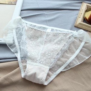 Culottes sexy en dentelle et résille de style japonais pour femmes, culottes string transparentes de style japonais grande taille pour jeunes filles. - Product Image 2