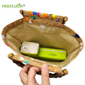 Bolsas de corcho natural de <span class=keywords><strong>Portugal</strong></span>, ligeras, ecológicas, reutilizables, de compras, de cuero de corcho, para playa, para mujer - Product Image 3