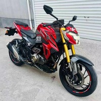 Haojue DR300 Moto tout-terrain à essence 4 temps bicylindre, design rétro, idéale pour les trajets quotidiens