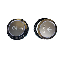Bouton poussoir d'ascenseur en acier inoxydable de qualité 304 pour pièces d'ascenseur à commande tactile KONE Lift