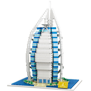 Kit de modelo arquitectónico Burj Al Arab 3D Premium, edificio de fama mundial, juguete de bloque DIY, juego de construcción educativo STEM, hito de Dubái - Product Image 2