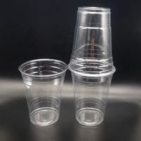 Gobelets à café transparents en PET avec logo personnalisé imprimé, 12 oz, 16 oz, 20 oz, 32 oz, gobelets en plastique jetables pour boissons froides avec couvercles