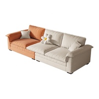 Canapé d'angle en tissu confortable au design simple, prix abordable, luxe léger, avec accoudoirs, pour salon, maison ou appartement