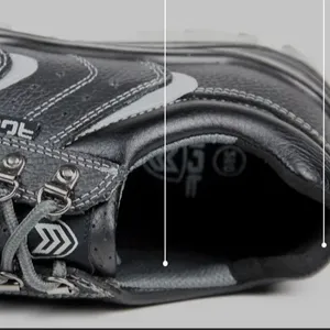 Plastik ayak koruma ve anti-şut aşınmaya dayanıklı fonksiyonu ile en çok satan kalite siyah rahat dana ayakkabı