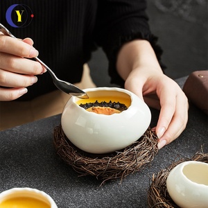 Tazón de Cerámica con Forma de Huevo Irregular, Diseño 2025, Olla Pequeña para Guisos y Vajilla Creativa para Postres, Característica Sostenible - Product Image 2