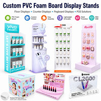 Présentoirs en plastique pour supermarchés et grands magasins, en panneaux de mousse PVC