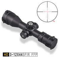 DISCOVERYOPT HD 3-12x44 FFP Viseur optique compact à tube court de 30mm