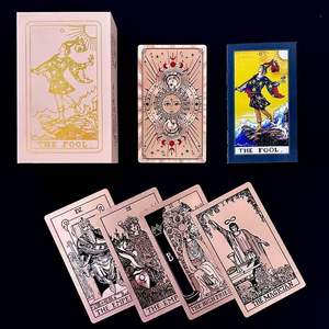 Classique Waite Collection espagnol feuille d'or <span class=keywords><strong>Tarot</strong></span> <span class=keywords><strong>Tarot</strong></span> ensemble complet en plastique écologique étanche <span class=keywords><strong>Tarot</strong></span> jeu de société ensemble - Product Image 2