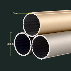 Rail de <span class=keywords><strong>rideau</strong></span> moderne minimaliste en aluminium à tige unique silencieux, <span class=keywords><strong>double</strong></span> couche, anneaux de suspension, trous de fixation, longueur personnalisée pour - Product Image 3