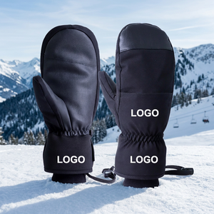 Mitaines de ski imperméables et thermiques d'hiver pour homme, avec logo personnalisé, poignées en polyester légères, pour le snowboard, avec doigts entièrement couverts - Product Image 1
