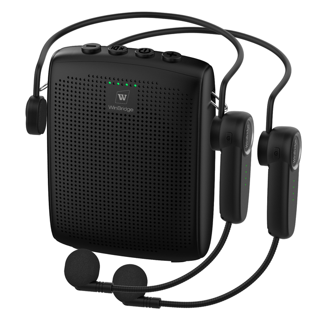 Winbridge WB002 Plus 15W Mini Wireless Teacher Voice Amplifier with 2600mAh Battery and 5000 Sound Coverage