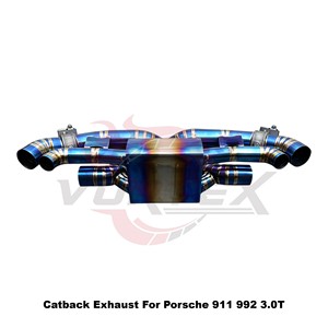 ท่อไอเสียแบบ Catback วาล์ว Vortex Blue Titanium สำหรับ Porsche 911 992 Carrera S 4S GTS 3.0T ปี 2019-2025 ชุดแต่งแบบติดตั้งได้โดยตรง - Product Image 3