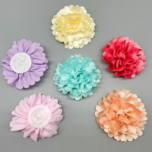 Flores Artificiales de Tela Hechas a Mano, Accesorios para el Cabello, Decoración de Bodas, 6 Colores, 10 cm de Diámetro - Product Image 2