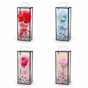 Boîte transparente, mini bouquet de roses artificielles préservées, fleurs séchées Baby Breath, cadeau de mariage ou de la Saint-Valentin, vente en gros - Product Image 2